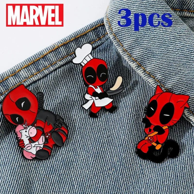 Металлический значок Дэдпул