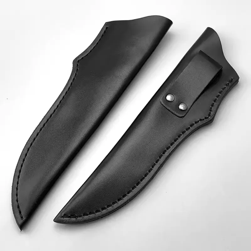 1 шт. черный нож из искусственной кожи с медной пряжкой