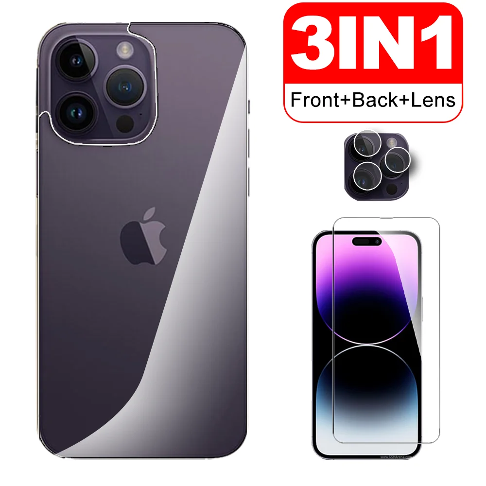 

3 в 1, защитное закаленное стекло для Iphone 14 Pro Max