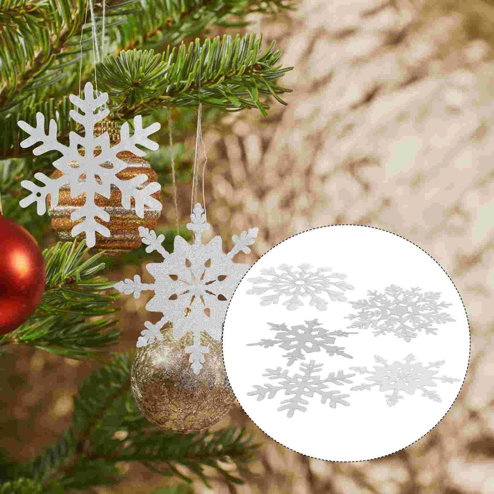 

Christmas Snowflake Hanging Hangings Tree Ceiling Decorations Scene Acrylic