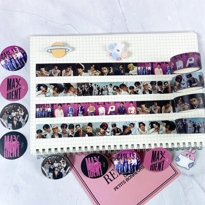 

Kpop Stray Kids Album MAXIDENT Washi Tape Masking Tape Decorative Adhesive Tape Sticker Scrapbook Diary Stationery DIY Gift