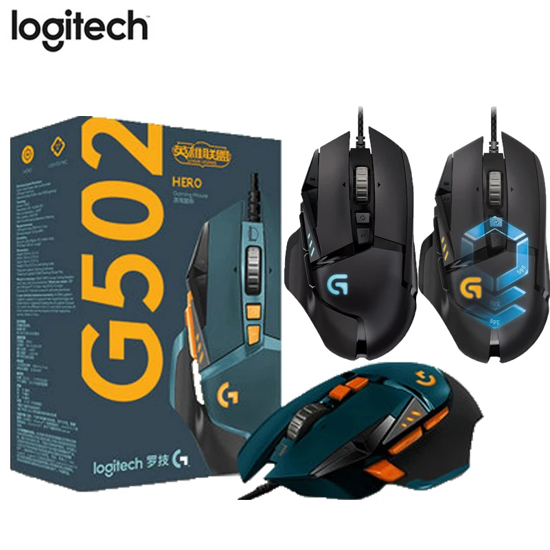 

Original Logitech mx518 Mouse G502 HERO (LOL) Limited 16000DPI /G502 Professional Gaming Mouse 12000DPI RGB Proteus Spectrum