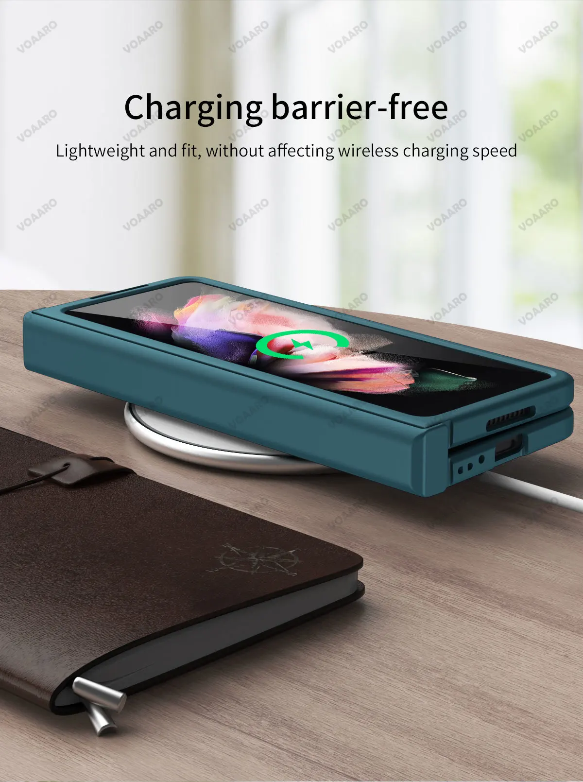 For Samsung Galaxy Z Fold 4 3 5G Hinge Case for Samsung Z Fold 4 3 2 Hinge Case Z Fold3 with Front Screen Glass Film Armor Case