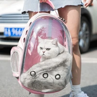 cat carrier bag outdoor dog foldable eva pet visible pet carrier backpack transparent clear plastic portable cat bag maleta gato