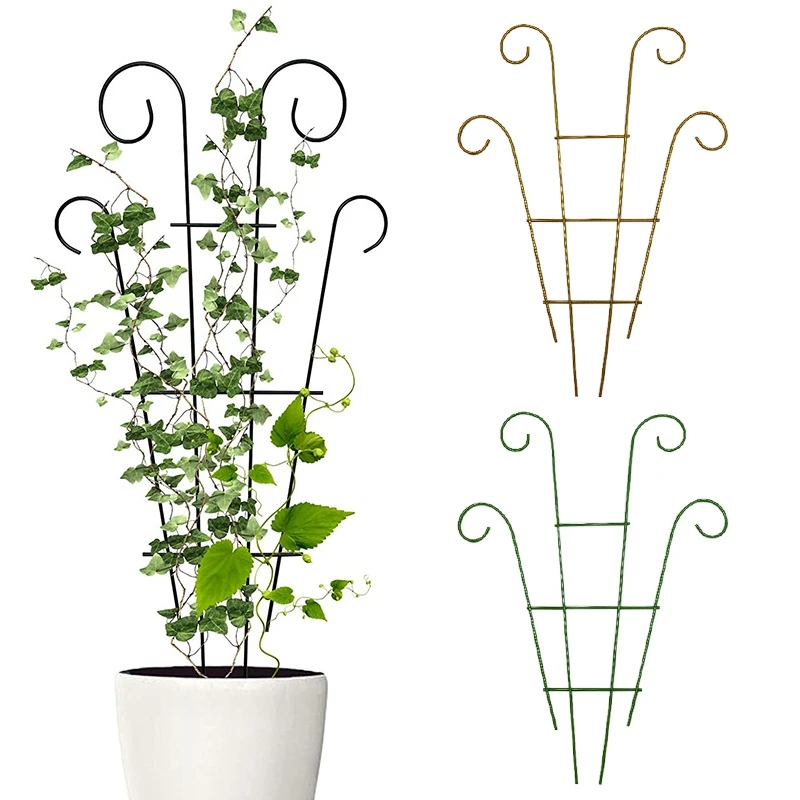 Металлический каркас для вьющихся растений, поддерживающая железная конструкция для цветов, листьев, стержень для кадки и поддержки внутри помещения, аксессуары для сада.