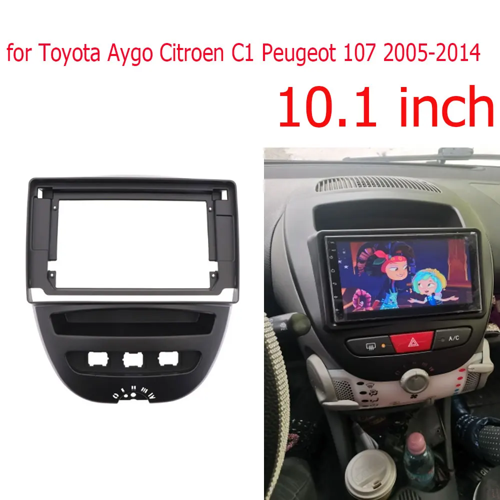 

Double 2 Din Car Radio Frame for Toyota Aygo Citroen C1 Peugeot 107 2005-2014 Fascia Dash Kit DVD Radio Panel Stereo Cover