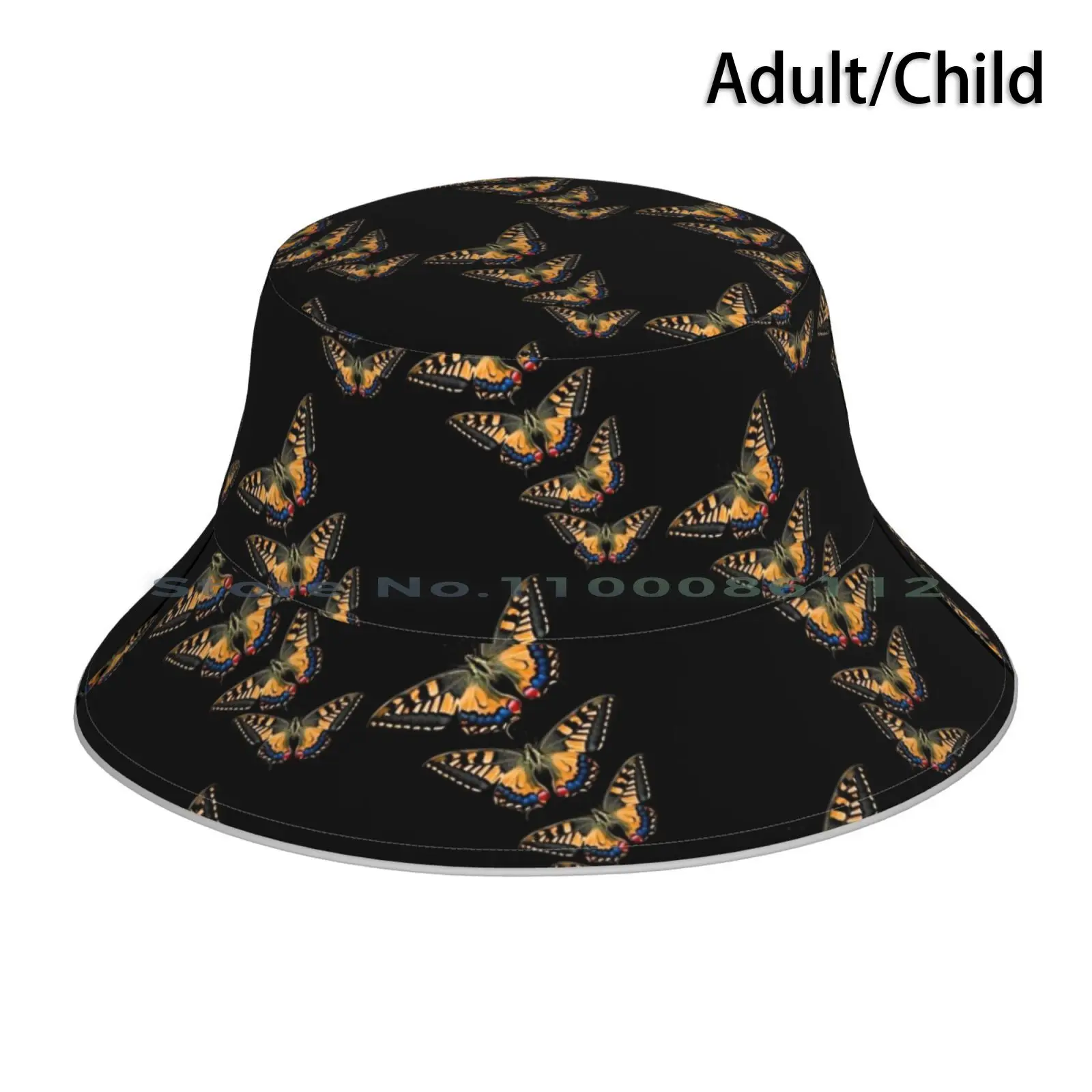 

Butterflies Flying Bucket Hat Sun Cap Butterflies Insects Moths Foldable Outdoor Fisherman Hat