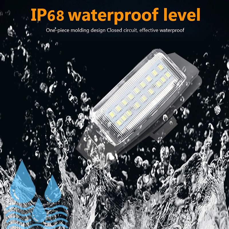 1 пара 18SMD светодиодные лампы для номерного знака Mitsubishi OUTLANDER XL(CW) 2006-2012 Lancer Sportback