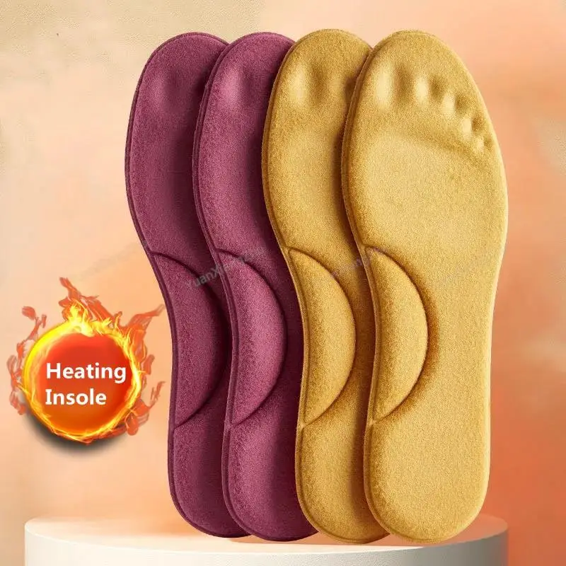 

Winter Heating Shoes Insole Plush Warm Arch Support Shoe Sole Self Thermal Insert Sports Running Soft Insoles Men Woman Pads