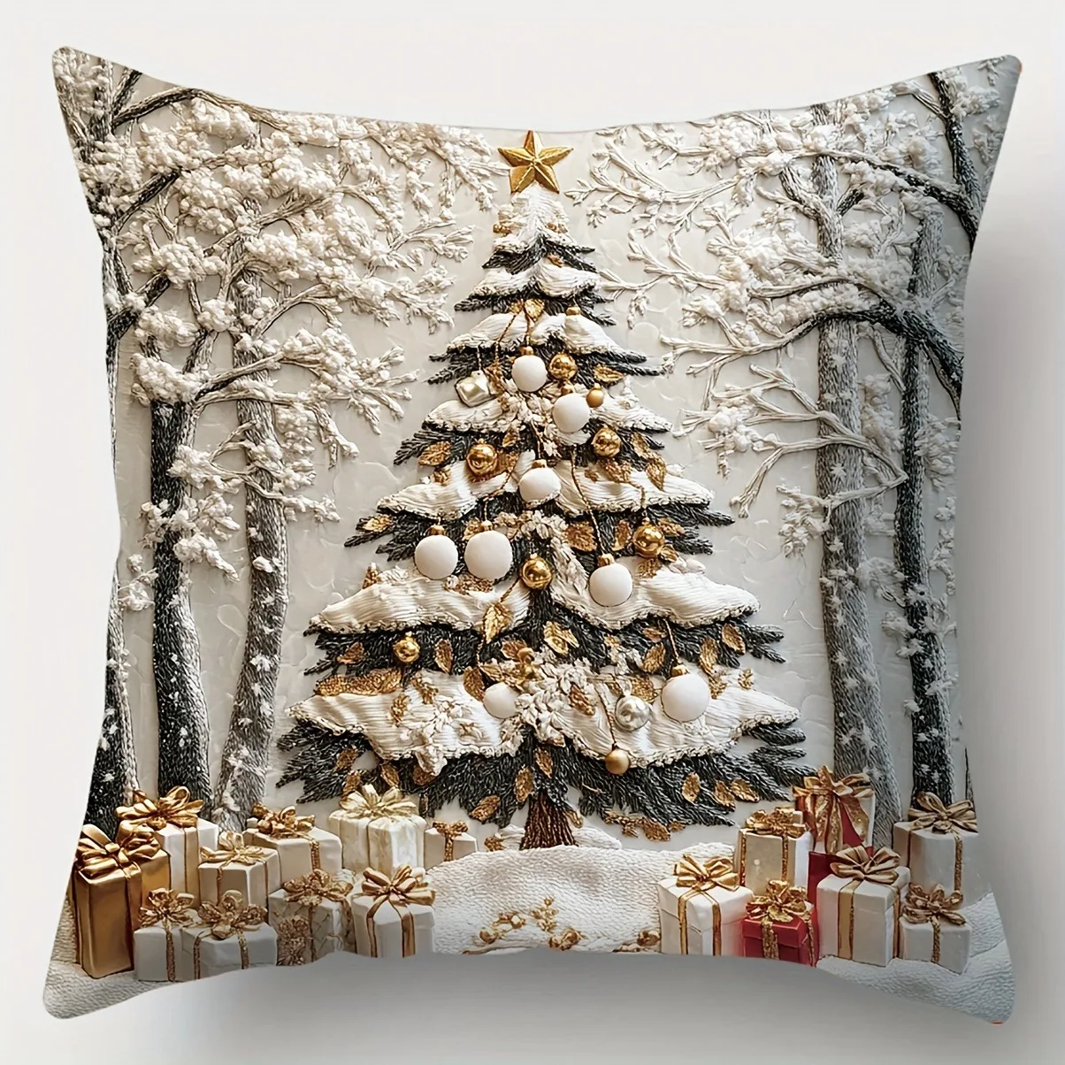 

Рождественские наволочки: праздничные сцены со снеговиком, Санта-Клаусом, деревом и оленем, украшение для дивана, новогоднее праздничное украшение для дома