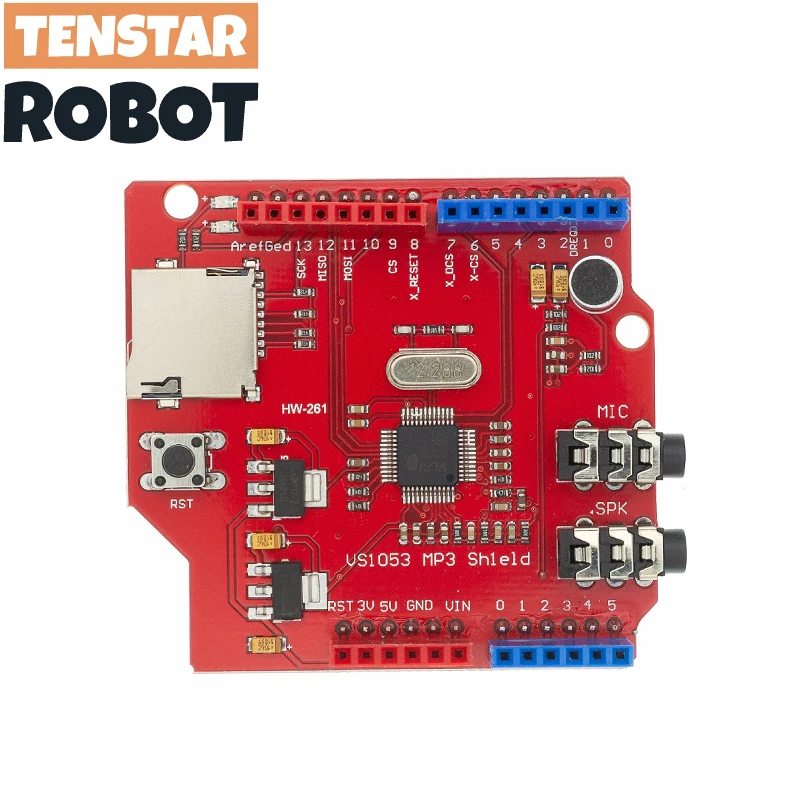 VS1053 VS1053B Stereo Audio MP3 Player Shield Record Decode Development Board Module With TF Card Slot For Arduino