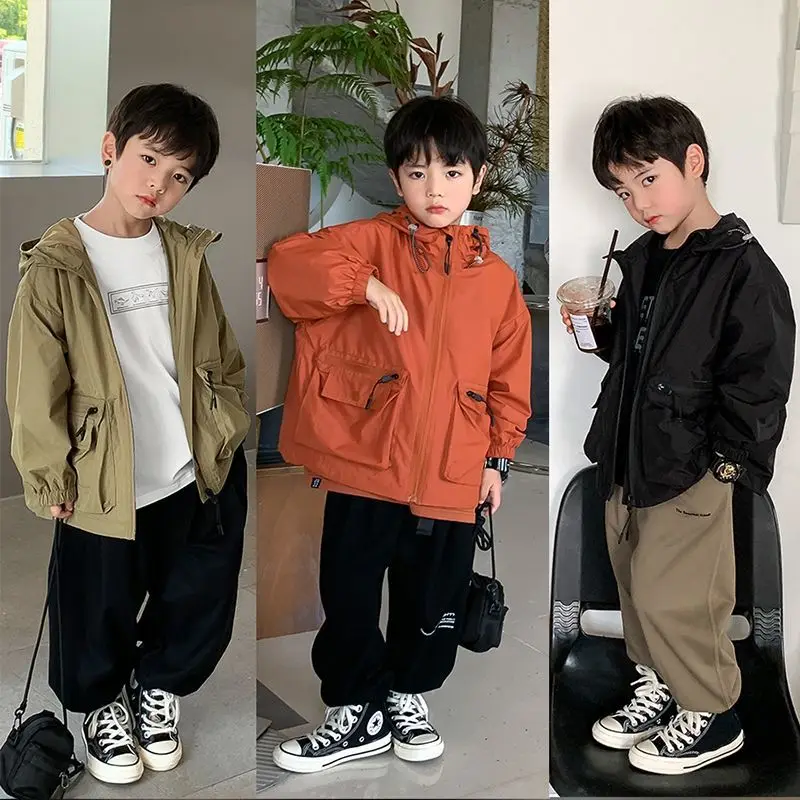 

Boys Fashion Outerwear Autumn Winter Children Casual Cotton Hoodies Clothes 2-12Y Kids Sports windCoat Parkas Jacket Outfit