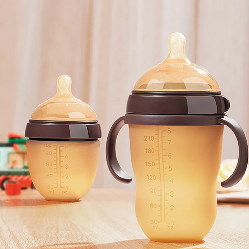 

Baby Nipple Bottle 150ml/250ml Baby Newborn Bottle P.P Feeding Bottle Baby drop-resistant Bottles Silicone Nano Baby Bottle