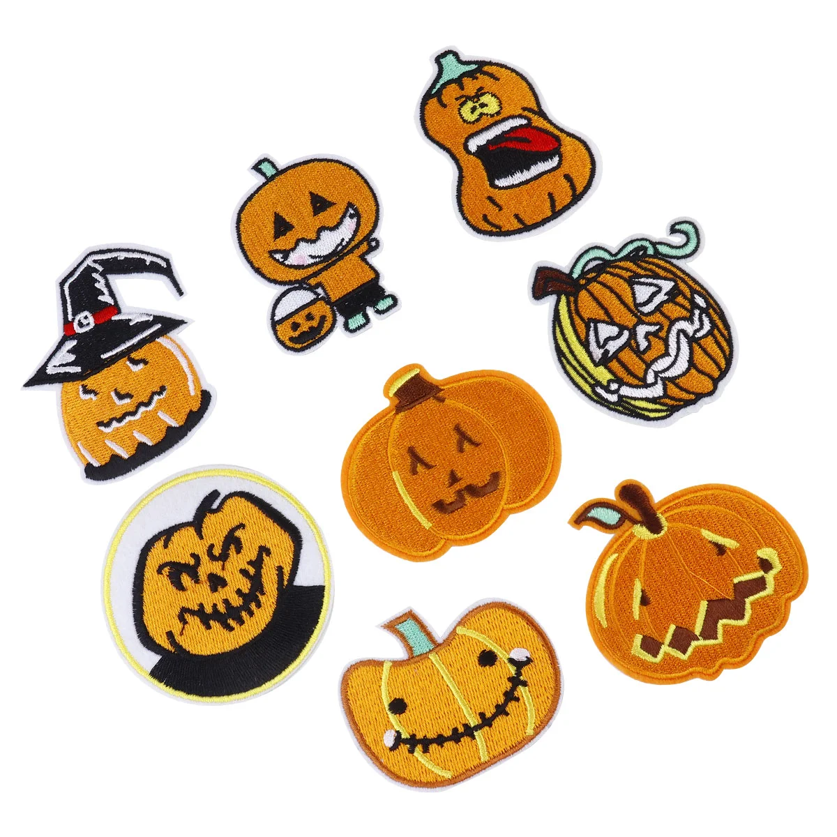 

Patch Patchesiron Pumpkinapplique Embroidery Diy Craft Embroidered Appliques Sewing Sew Decorative Decalsclothes Jackets Badges