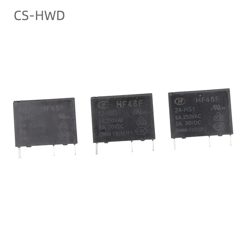 10 шт. силовые реле 30 В постоянного тока HF46F-005-HS1 HF46F-012-HS1 HF46F-024-HS1 5-HS1 12-HS1 24-HS1 5A 250