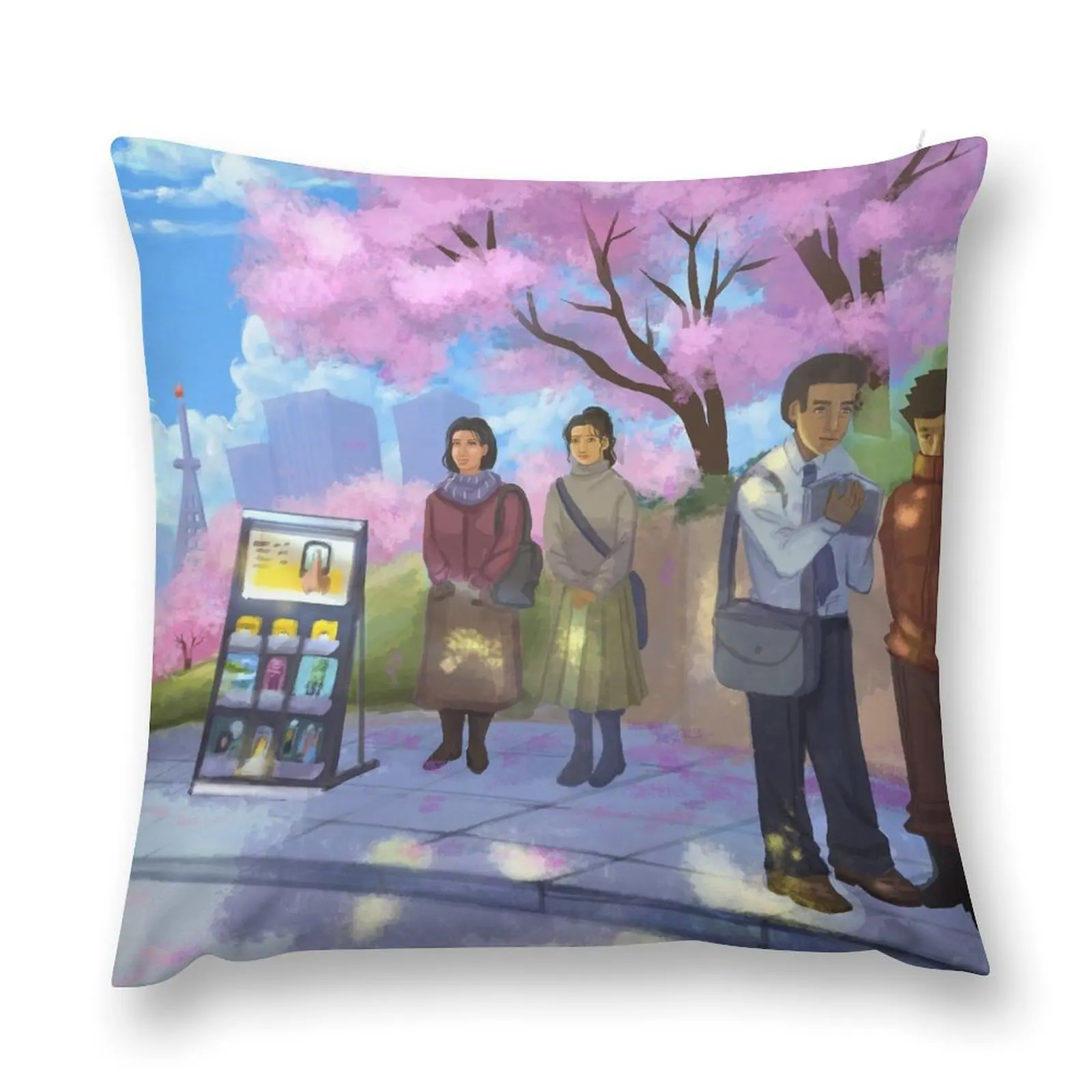 Декоративная подушка в стиле Сакура для детской кровати рождественские