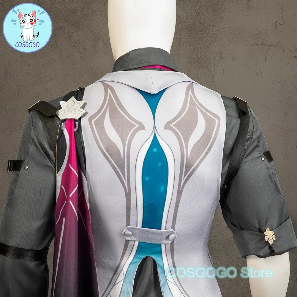 Костюм для косплея хонькай звезда рельс Галлахер парик брюки рубашка жилет