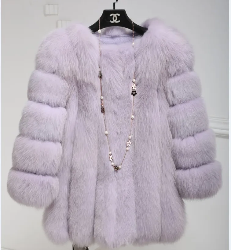 Fur Imitation Fox Fur New Mid-length Coat Long-sleeved Fur Coat Female Winter Coat Women  Clothes for Women  Faux Fur Coat