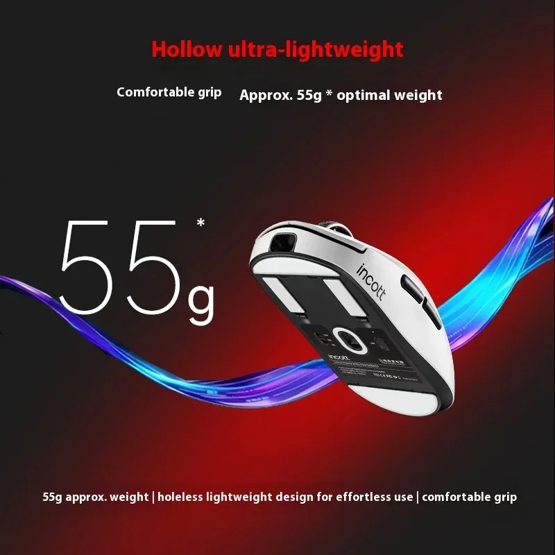 Фото Беспроводная мышь Incott G23 V2 Pro V2 Se с тремя режимами PAW3395 8K, легкая эргономичная игровая мышь для ПК, аксессуары, подарки №4