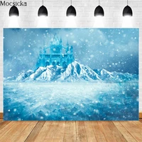 mocsicka winter snow festival photography background snow castle decoration professional studio photography props banner