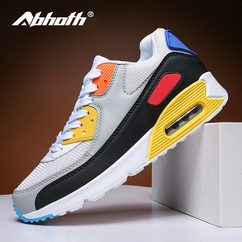 

Abhoth Air Cushion Men's Sneakers Breathable Comfortable Mesh Inner Sports Shoes Sweat Absorbing Deodorant Мужские кроссовки 47