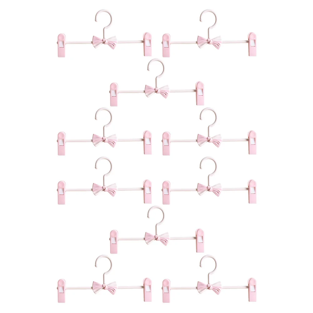 

10Pcs Stretchable Pants Hangers Adjustable Clip Hangers Household Jeans Hangers Home Supply