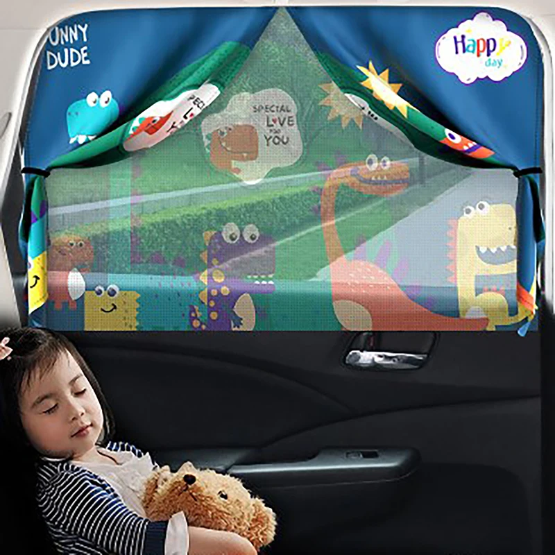 

Car Window Sun Shade Cute Baby Cartoon Magnetic Curtain Windscreen Sunshade Cover Protection Sunshield