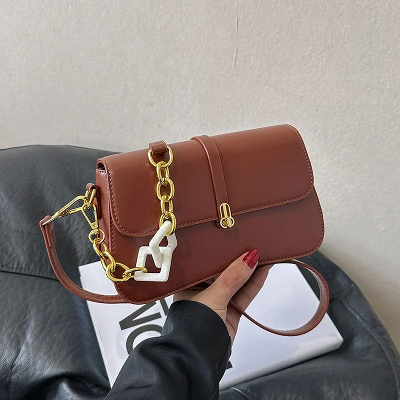 

2023 New Women Bag Fashion Chain Small Square Bag Summer One Shoulder Crossbody Bag Westernized Texture Small Bag Gift Wholesale