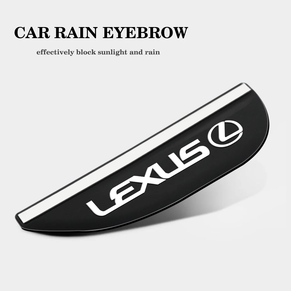 

2 PCS Car Logo Driving Accessories Rearview Mirror Rain Eyebrow Sunshade Shield For LEXUS NX300 RX350 LX570 IS250 Sport ES Etc