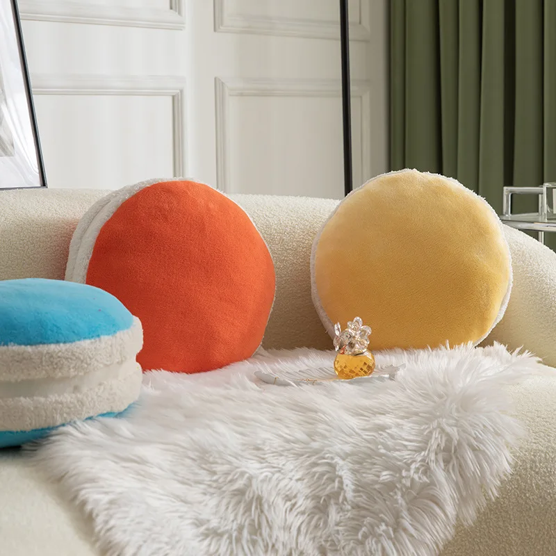 

Nordic Makaron Color Cute Blanket Sofa Pillow Ins Car Quilt Two-in-one Pillow