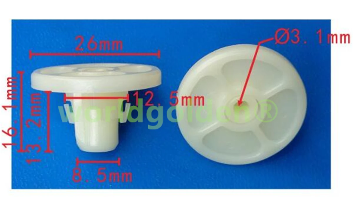 

worldgolden 100 шт. зажимы автомобильный зажим для BMW передние пластиковые автомобильные наклейки 07147306224 07-14-7-306-224