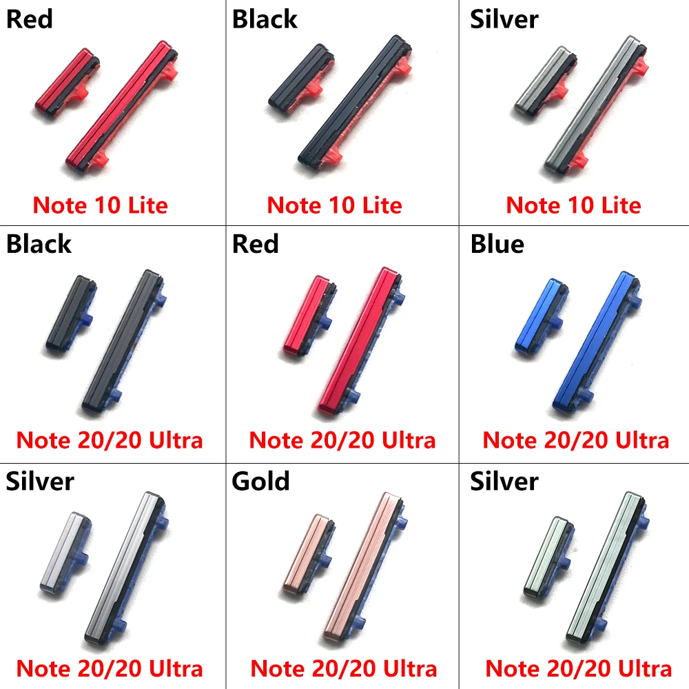 Фото НОВЫЕ запасные кнопки включения и регулировки громкости для Samsung Note 10 Lite / Note 20 Ultra / S7 Plus SM T970 №2