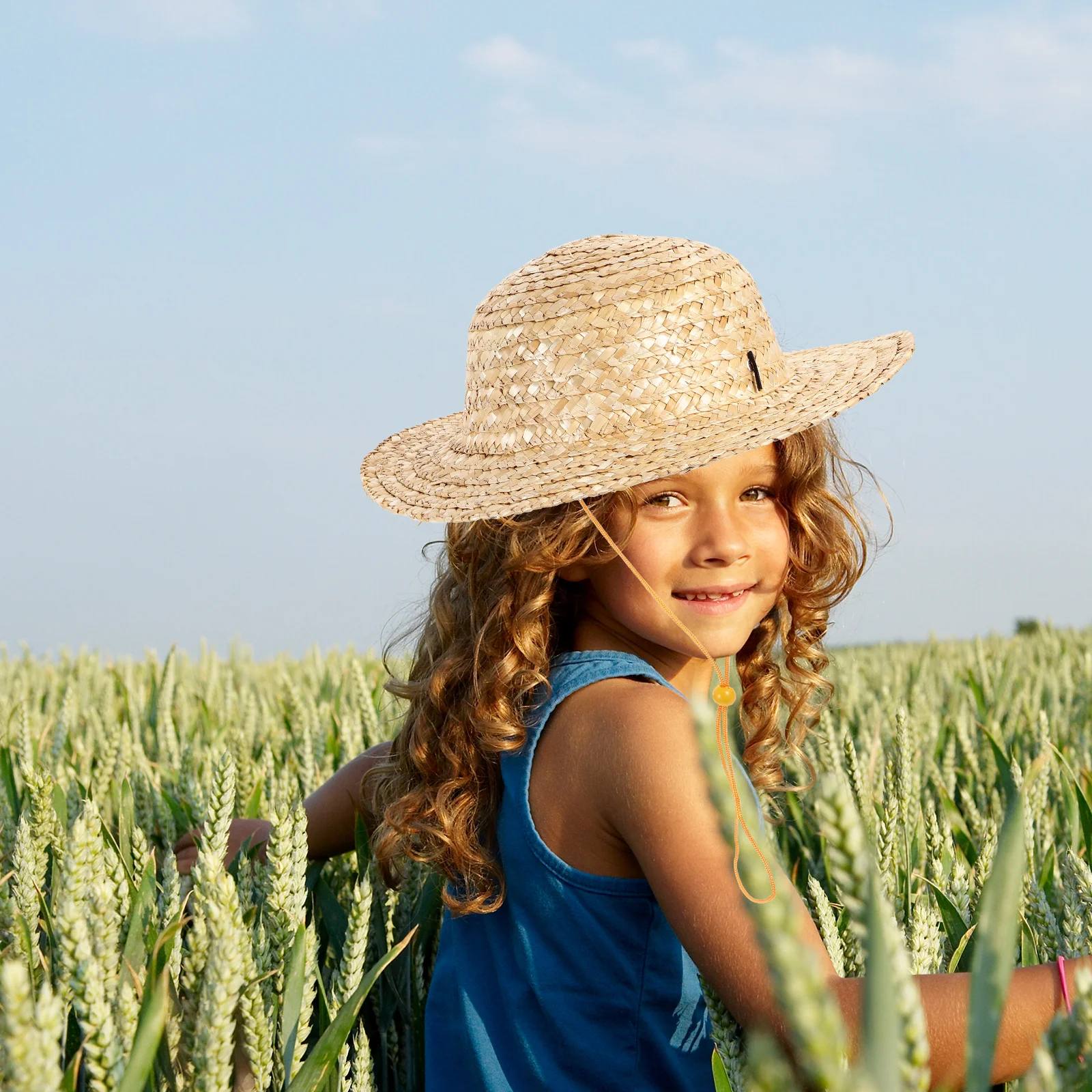 Детские плетеные шляпы из соломы |