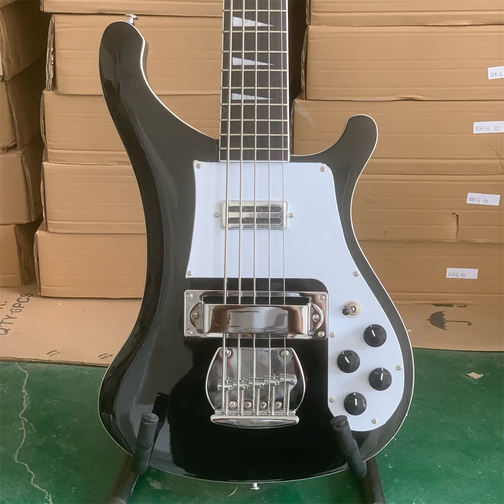 

Под заказ Ken 4 струны глянцевая черная 4003 электрическая бас-гитара Черная фурнитура, подставка из розового дерева и треугольная Швабра инкру...