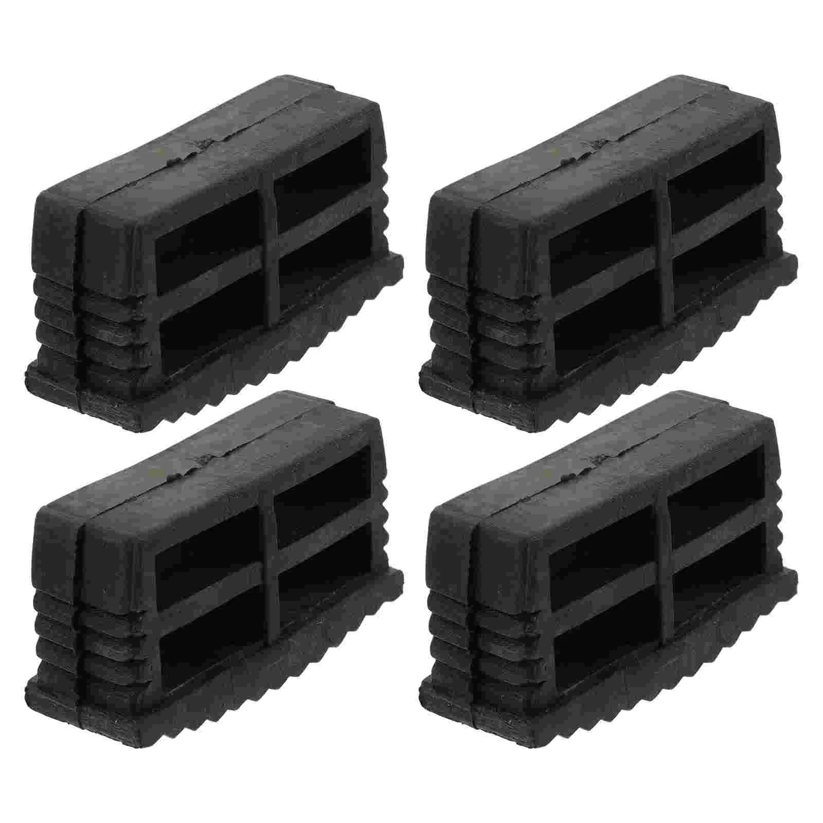 

4 Pcs Bumper Protector Ladder Foot Non-skid Pads Rest Mat Non- Component Feet Protector Rubber Folding