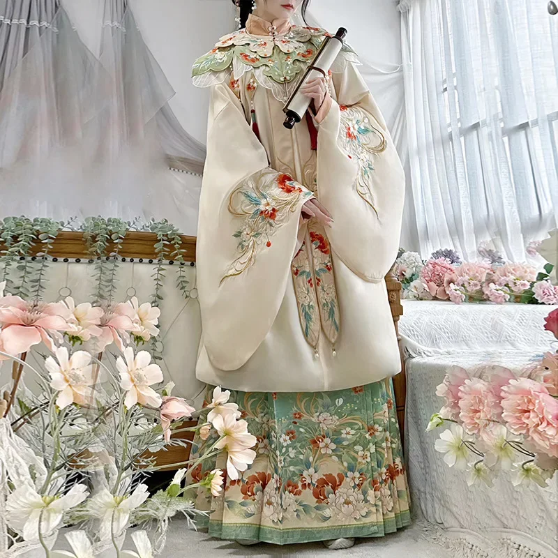 NT115 Ming Hanfu женский 2024 новый весенний комплект с юбкой в форме лошади облаками и