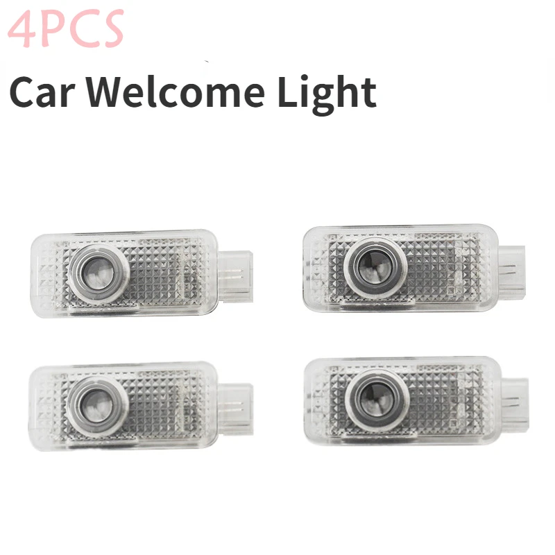 

4Pcs Led Projector Lamp Car Door Welcome Light For Audi Sline A1 A3 A4 A5 A6 A7 Q3 Q7 TT R8 B5 B6 B8 C5 C8 8P Car Accessories