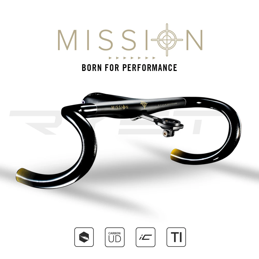 

УГЛЕРОДНЫЙ дорожный Интегрированный руль RYET, внутренний кабель для руля, дорожный велосипед для вилки D-образной формы с компьютерным крепл...