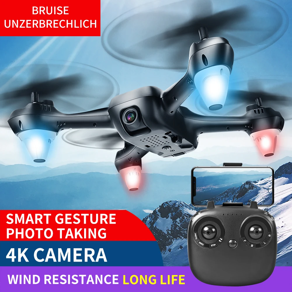 

4K UAV Professional Long Endurance Wind Resistant Ultra Clear Photography Fixed Height Four Axis RC Remote Control Aircraft Toy