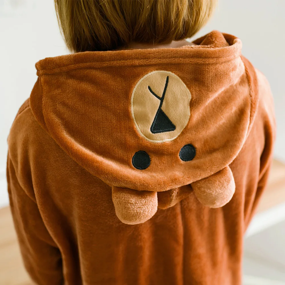 Bear Onesies Unisex Cute Pajama Set One Piece Women Nightwear Anime Costume Adults Fleece Sleepwear Winter Warm Cosplay Jumpsuit