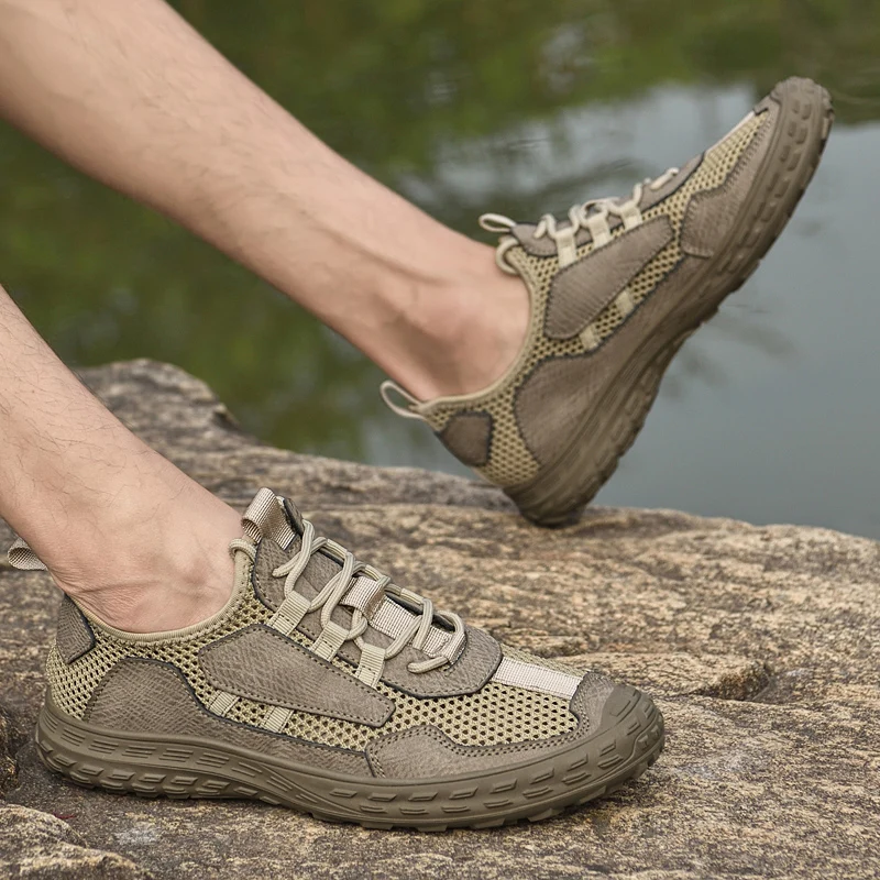 2024 модная универсальная летняя спортивная трендовая мужская обувь с сеткой