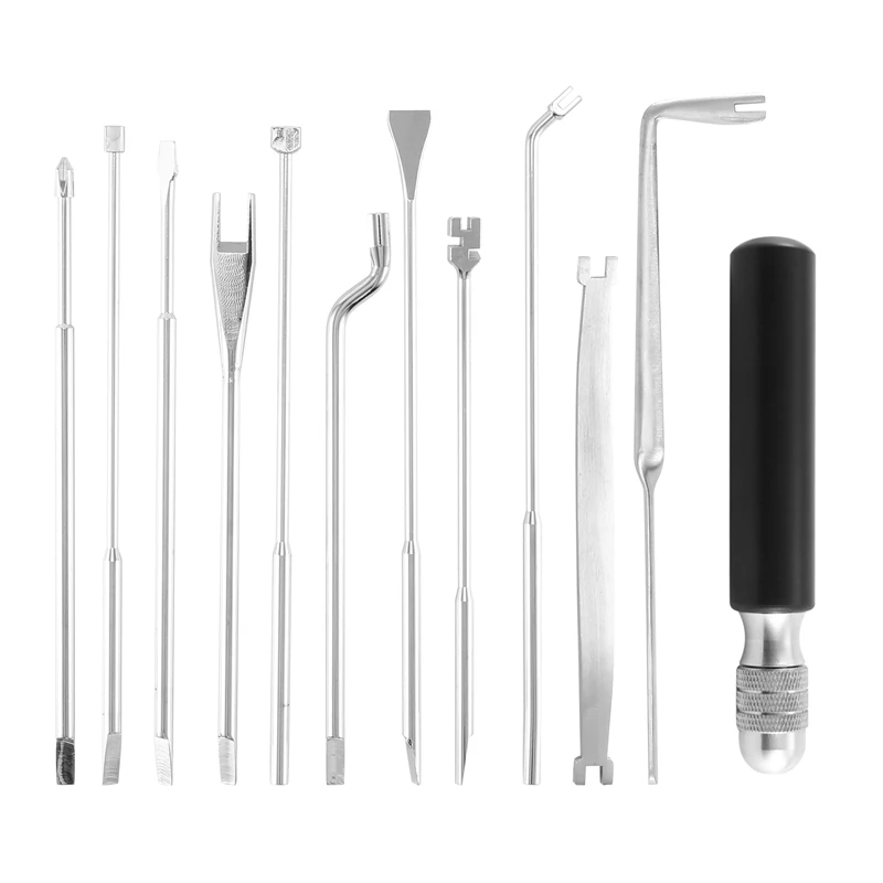 

12 Pcs Piano Tuning Repair Tool Kit Piano Wrench Tool For Piano String Machine Piano Handle Tuning Tool