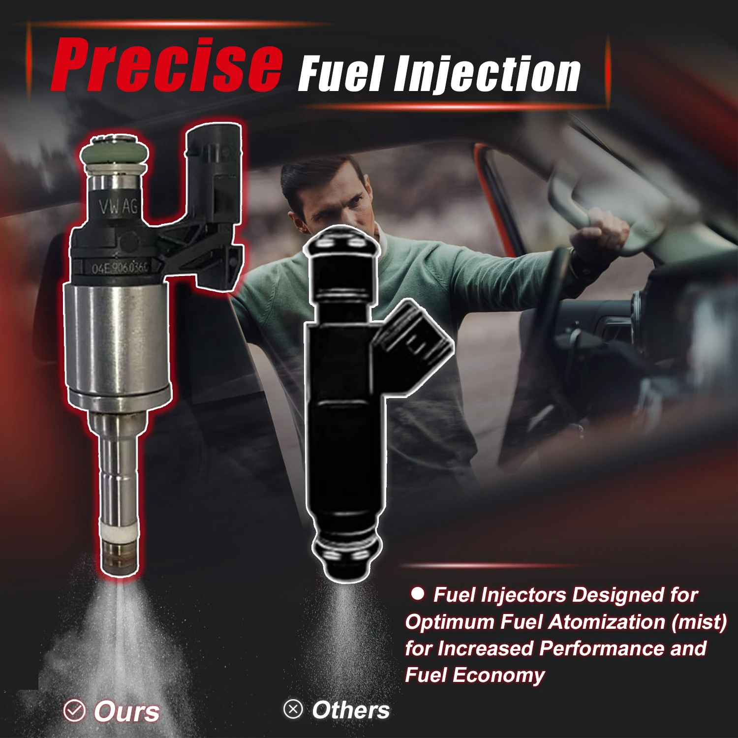 4шт 04E 906036 Топливные форсунки C для VW Golf Tiguan Beetle Audi A1 A3 Q3 1.4L Q 906 036 E