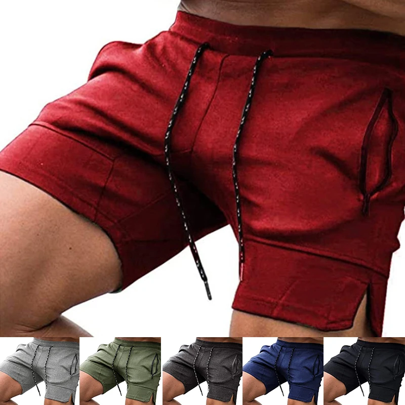 men shorts New Zip pocket Fitness Gyms 