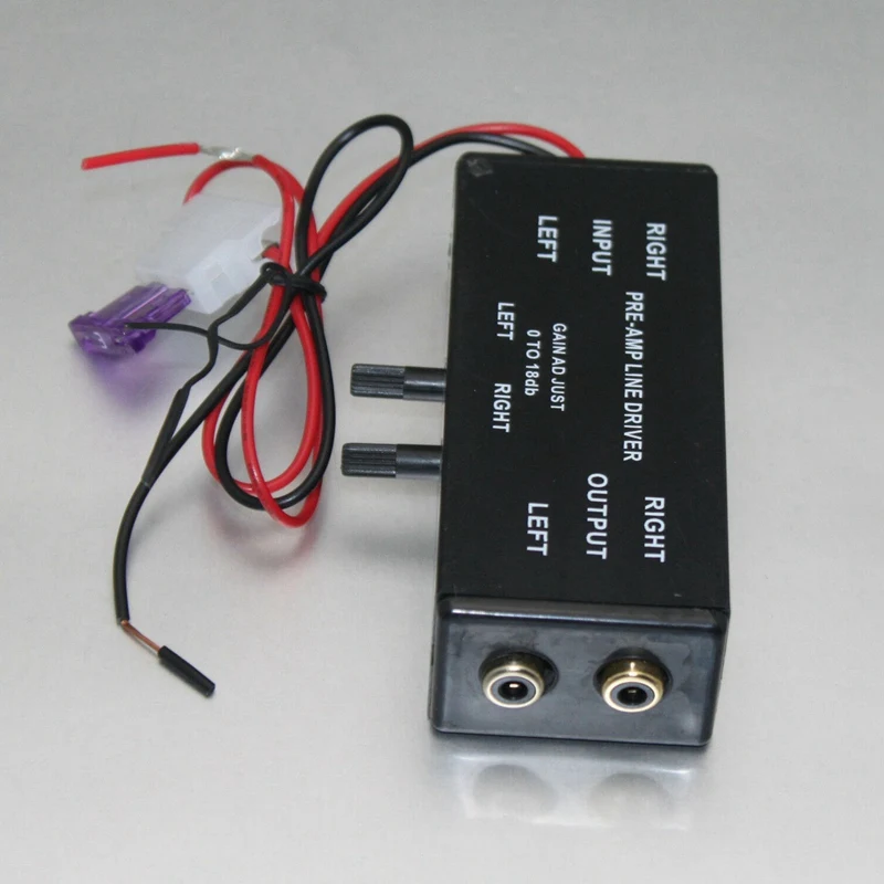 Новый черный Rca вход/выход Регулируемый Pac Turbo 1-линейный драйвер Усилитель