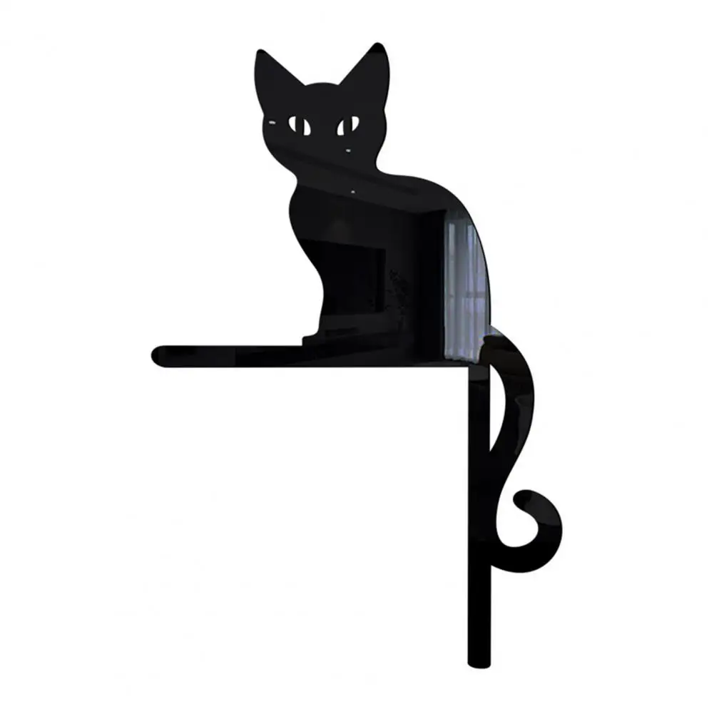 

Зеркальная наклейка 3D кошка для выключателя