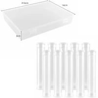 10 pcs clear embellishment storage tubes and craft storage case for container bottles for jewelry packaging 2022