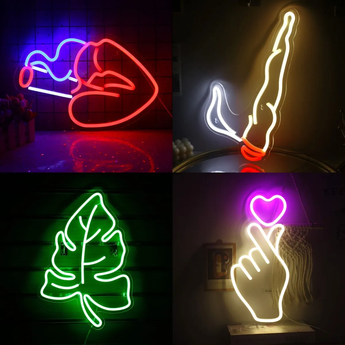 Red Blue White Led Neon Light Usb Powered Sexy Lips Led Sign