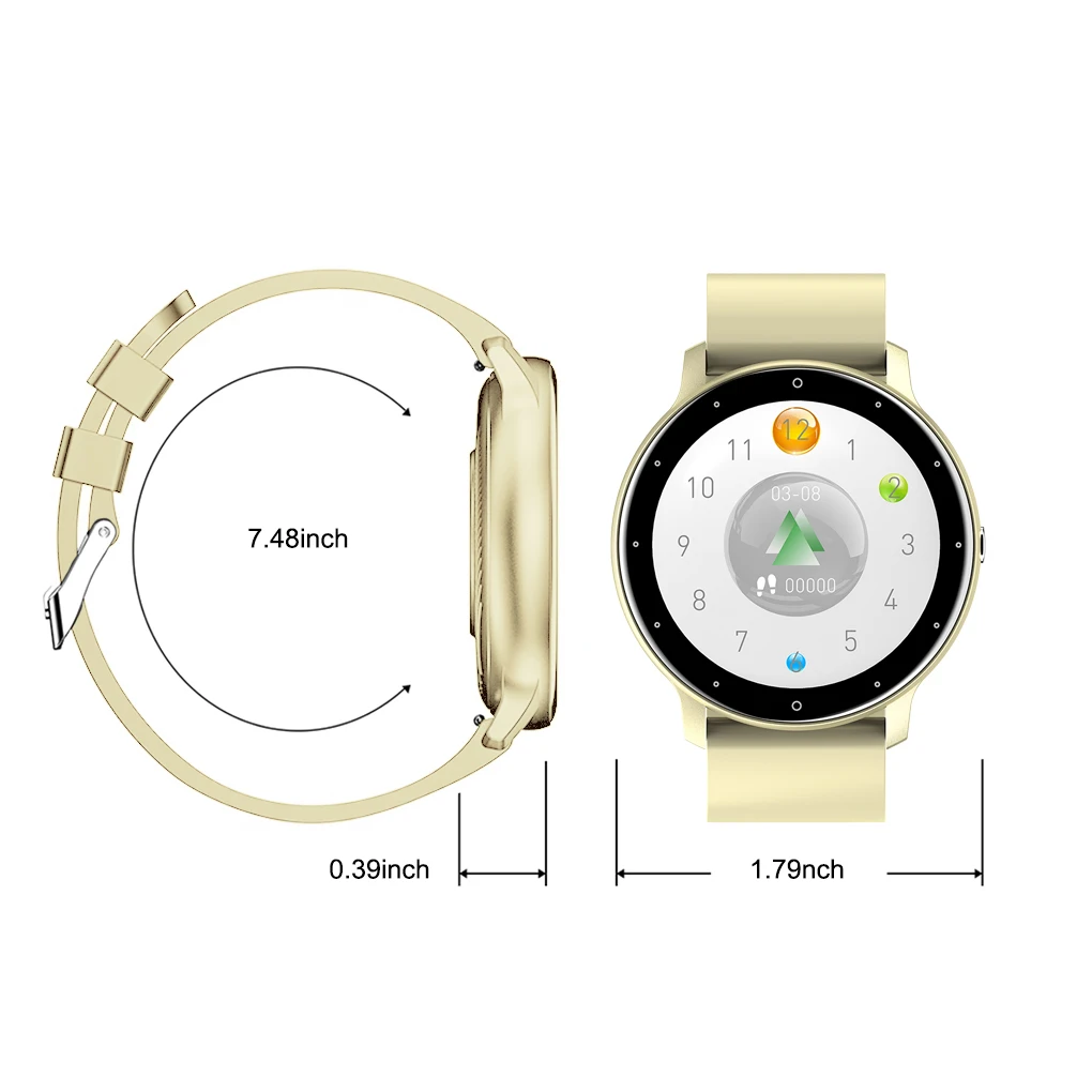 

Smart Watch Heart Rate Blood Pressure Oxygen Tracking Wristwatch IP67 Waterproof Intelligent Wristband