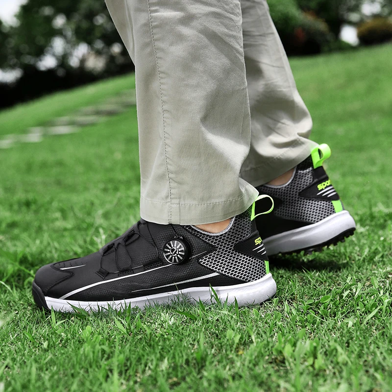 Туфли для гольфа мужчин и женщин водонепроницаемая нескользящая обувь с